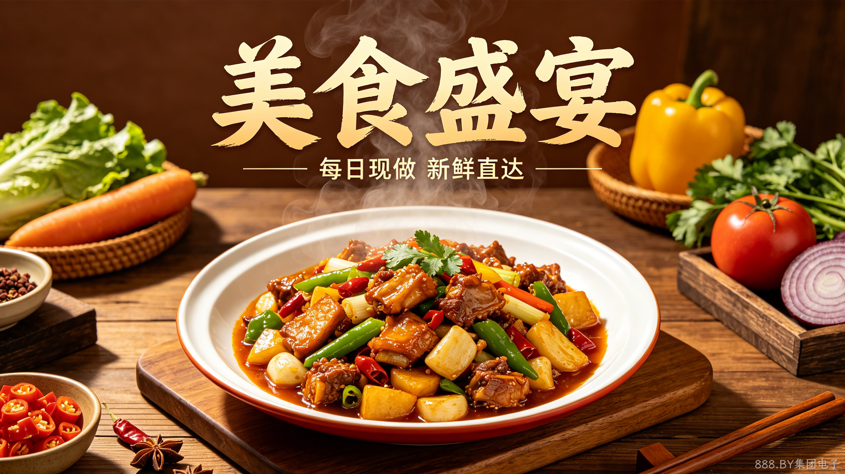 餐饮官网定制案例｜888.BY集团电子打造品牌引流转化阵地